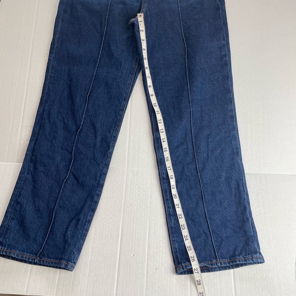 LOFT Dark Wash Straight Leg Jeans With Front Seam Size 28 6 - Picture 11 of 11